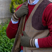 Rękawiczki Dents Salcombe Rib Knit - oliwkowa zieleń
