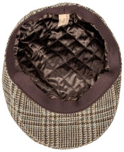 Płaski kaszkiet Dents Stanwick Tweed - brązowy