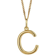 Beginnings C Initial Pendant - Gold