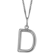 Beginnings D Initial Pendant - Silver