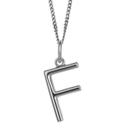 Beginnings F Initial Pendant - Silver