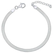 Beginnings Flat Herringbone Chain Bracelet - Silver