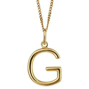 Beginnings G Initial Pendant - Gold