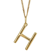 Beginnings H Initial Pendant - Gold