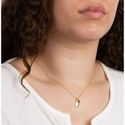 Beginnings January Semi-Precious Birthstone Necklace - Gold/Red