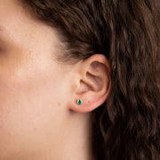 Beginnings May Semi-Precious Birthstone Earrings - Silver/Green