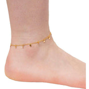 Beginnings Mini Disc Chain Anklet - Gold