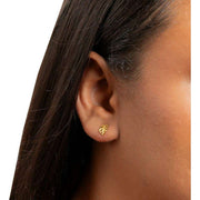 Beginnings Monstera Leaf Stud Earrings - Gold