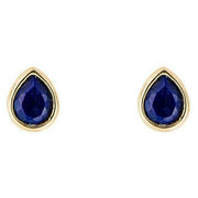 Beginnings September Semi-Precious Birthstone Earrings - Gold/Blue