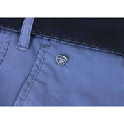 BRUHL Montana Micro Twill Stretch Lightweight Chinos  - Blue