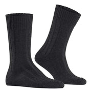 Burlington Dover Socks - Asphalt Mel Grey