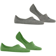 Dwupak skarpetek Burlington Everyday No Show – Fairway Green