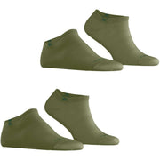 Dwupak skarpetek do tenisówek Burlington Everyday – zieleń Salvia