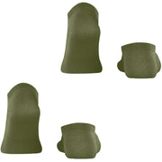 Dwupak skarpetek do tenisówek Burlington Everyday – zieleń Salvia