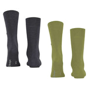 Burlington Everyday 2-Pack Socks - Kiwi Green/Black