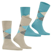 Dwupak skarpetek Burlington Everyday Argyle – Zemet Beige