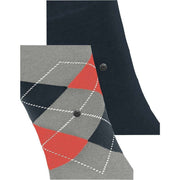 Burlington Everyday Argyle Mix 2-Pack Socks - Lunar Blue/Grey