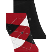 Burlington Everyday Argyle Mix 2-Pack Socks - Red Pepper/Black
