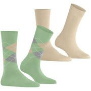Dwupak skarpetek Burlington Everyday Mix – Quiet Green