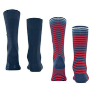 Burlington Everyday Stripe 2-Pack Socks - Blue Mirage