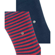 Burlington Everyday Stripe 2-Pack Socks - Blue Mirage