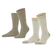 Burlington Everyday Stripe 2-Pack Socks - Kitt Beige