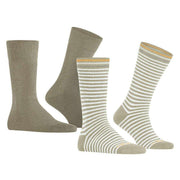 Burlington Everyday Stripe 2-Pack Socks - Kitt Beige