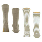 Burlington Everyday Stripe 2-Pack Socks - Kitt Beige