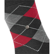 Burlington Manchester Socks - Anthracite Grey/Red