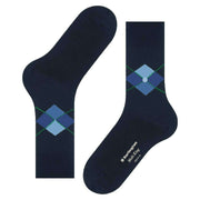 Burlington Multi King Socks - Marine Navy