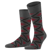 Burlington Tartan Socks - Carbon Mel Grey