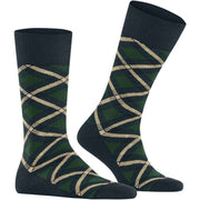 Skarpetki Burlington Tartan – morski błękit