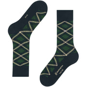 Skarpetki Burlington Tartan – morski błękit