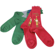 Burlington X-Mas 2 Pack Gift Box Socks - Maroon Red/Green