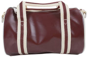 Klasyczna mini torba na beczkę Freda Perry'ego - Oxblood/Ecru Cream