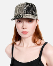 Czapka wojskowa Kangol Denim Mashup - czarna, stebnowana
