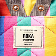 Roka Hampton Mały plecak z płótna bawełnianego - szerokie paski