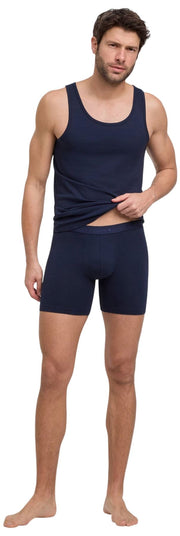 Dwupak bokserek Falke Daily Comfort z długimi nogawkami – granatowy