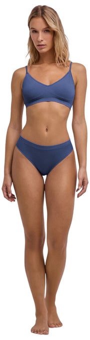 Bezszwowy biustonosz z gorsetem Falke Daily – Captain Blue