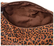 Roka Mayfair Mała kosmetyczka z bawełnianego płótna - Mini Leopard Brown