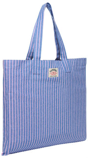 Torba materiałowa Superdry & Co Oxford Stripe – Broker granat/różowy pasek