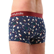 Comfyballs Cotton Regular Boxer - Christmas Blue