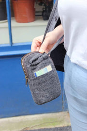Torba na telefon typu Hindbag Bill – dżinsowa szara