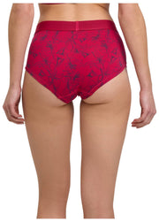 Dwupak hipsterskich fig Falke Daily Comfort Print - czarno-czerwony