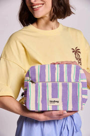 Hindbag Alix Extra Large Kosmetyczka - Zielony/Parma Paski
