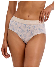 Dwupak hipsterskich fig Falke Daily Comfort Print - beżowy/niebieski
