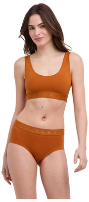 Dwupak biustonosza z gorsetem Falke Daily Comfort – różowy/pomarańczowy