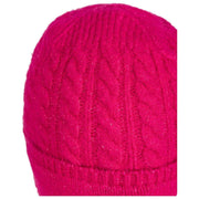 Czapka typu Beanie Dents Cable Knit - różowa fuksja
