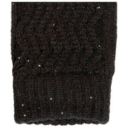 Rękawiczki Dents Chevron Knit z cekinami – czarne