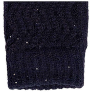 Rękawiczki z cekinami Dents Chevron Knit – granatowe